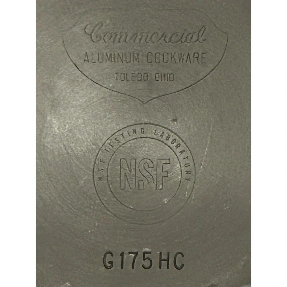 Vintage Commercial Aluminum‎ Fry Toledo Ohio NSF G175HC Skillet